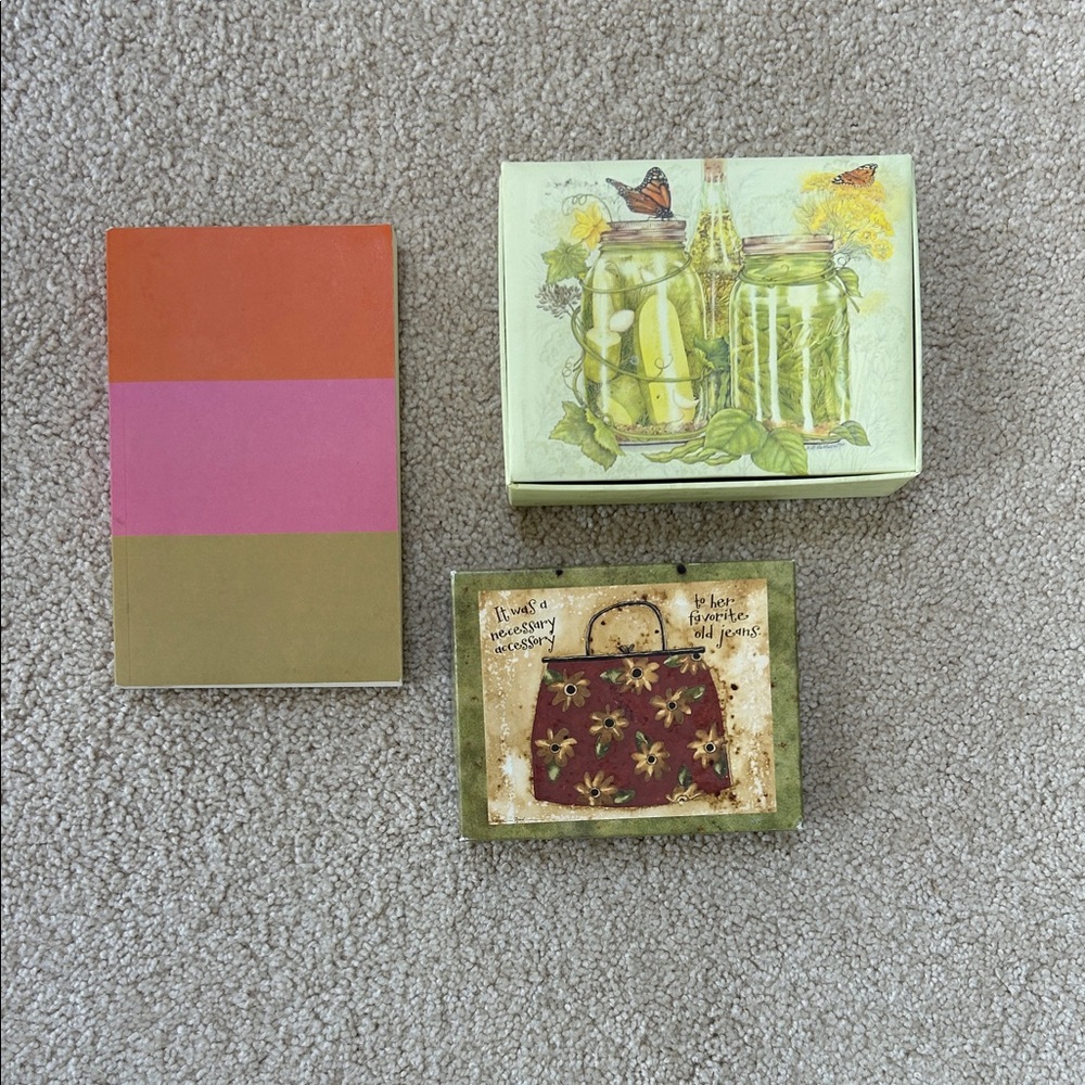 Bundle!! 2 LANG boxed card sets & a paper writing journal by green room.